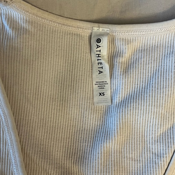 Athleta Off-White Ribbed Tank - Picture 3 of 3